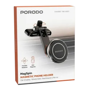 پایه نگهدارنده موبایل PORODO 360 درجه | هولدر موبایل خودرو